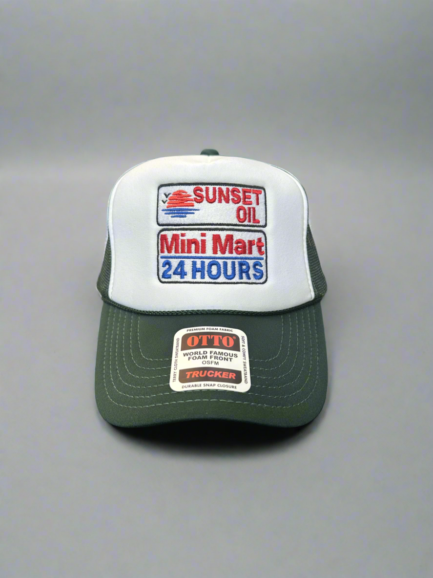 Sunset Oil Mini Mart Darkgreen/White/Darkgreen Trucker Hat