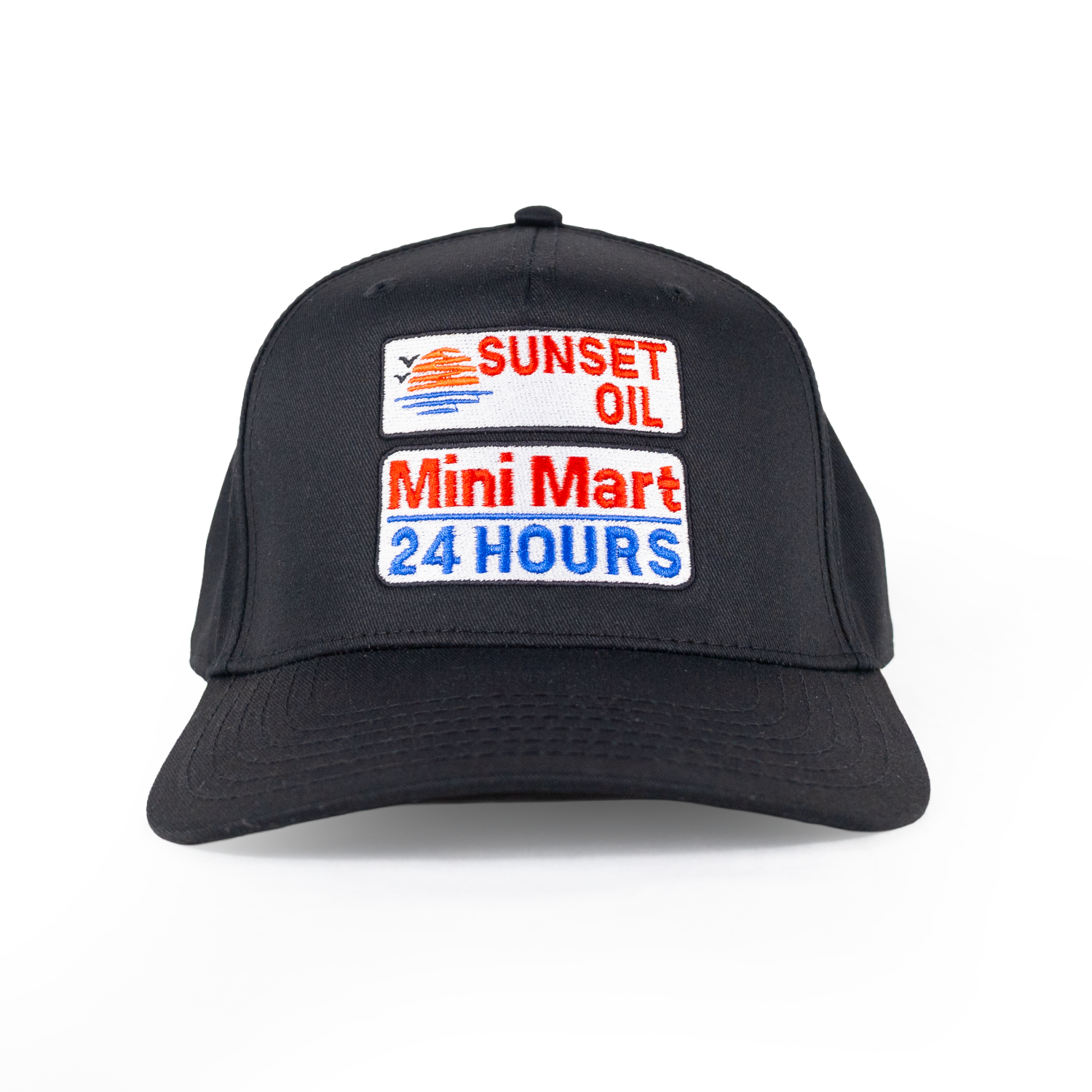 Sunset Oil Mini Mart Black Baseball Fit