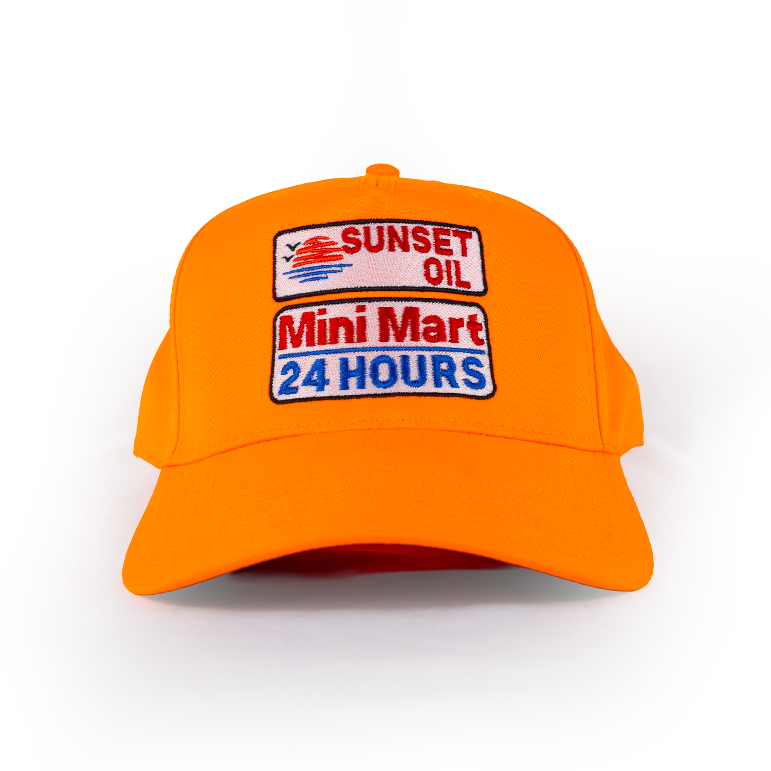 Sunset Oil Mini Mart Orange Baseball Fit