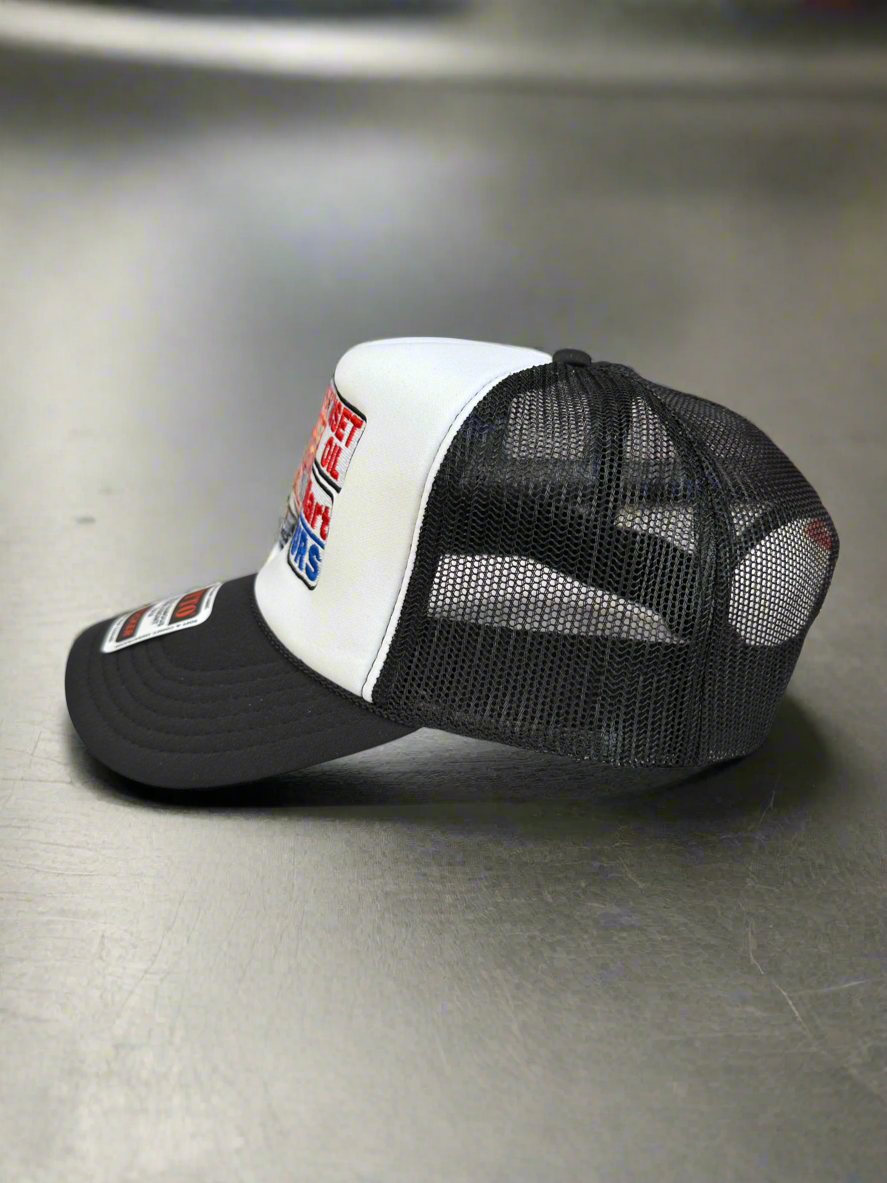 Sunset Oil Mini Mart Black/White/Black Trucker Hat