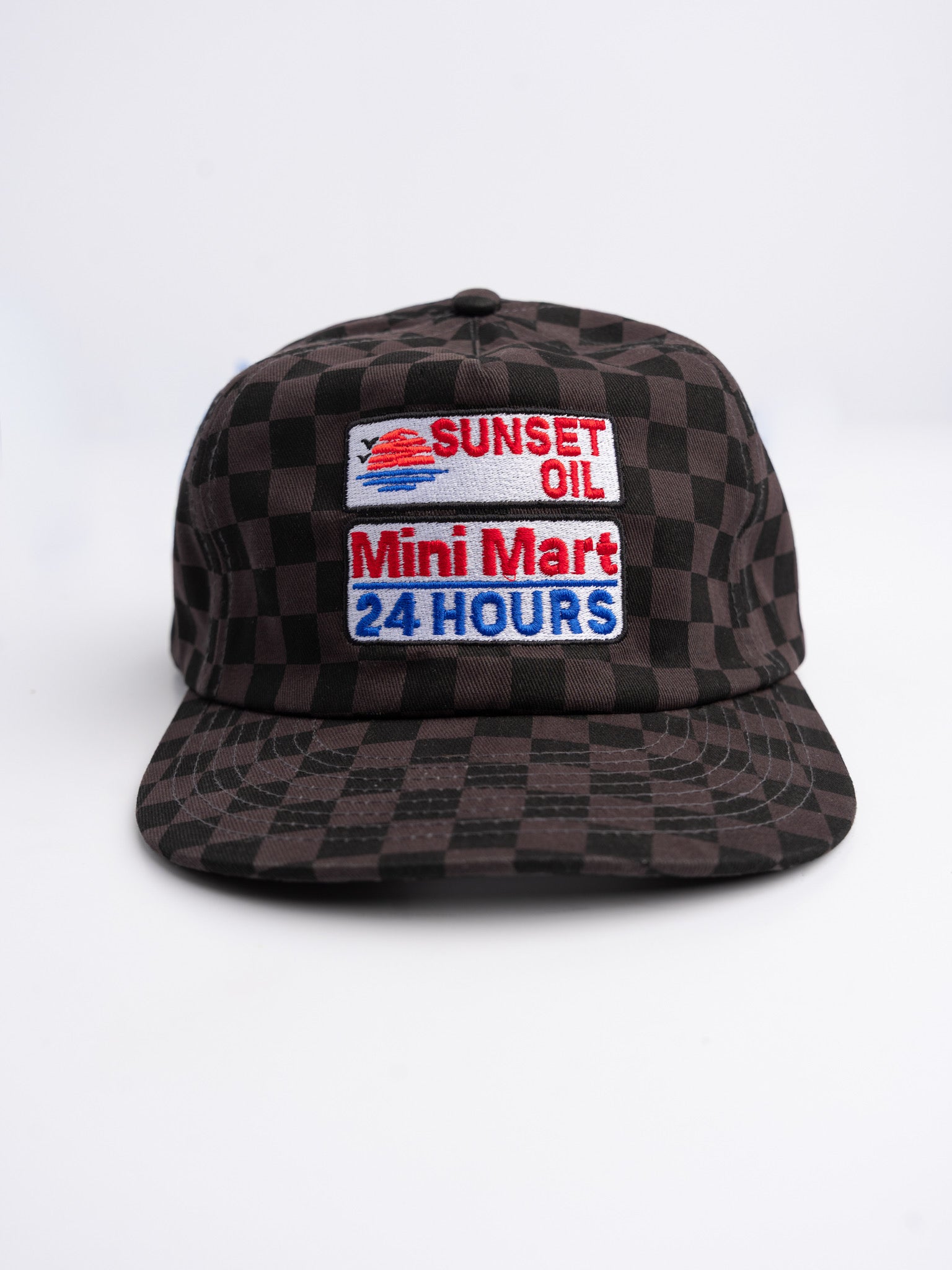 Sunset Oil Mini Mart Black-Tonal Checkerboard Vintage fit