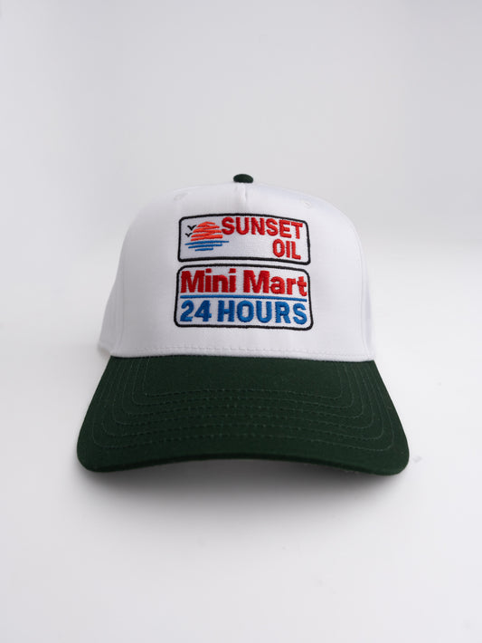 White/DKGreen Baseball Hat ™