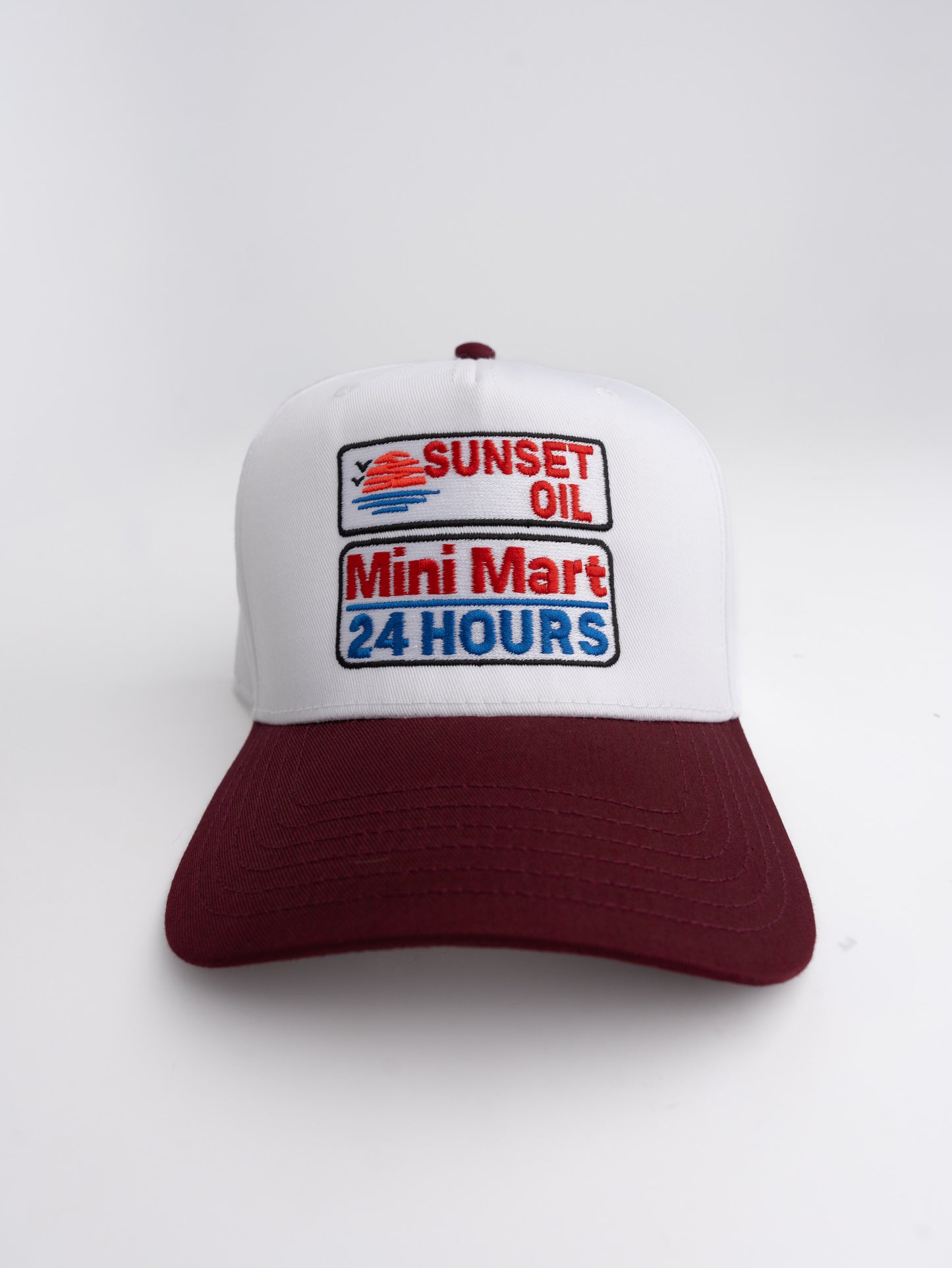 White/Burgundy Baseball Hat ™