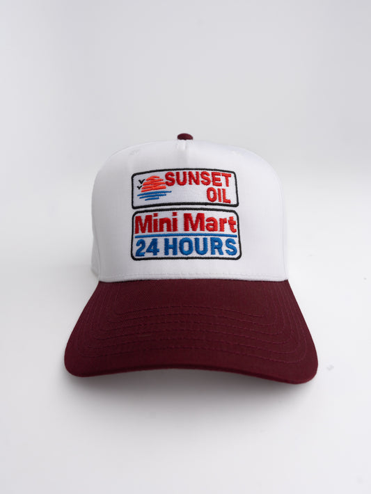 White/Burgundy Baseball Hat ™