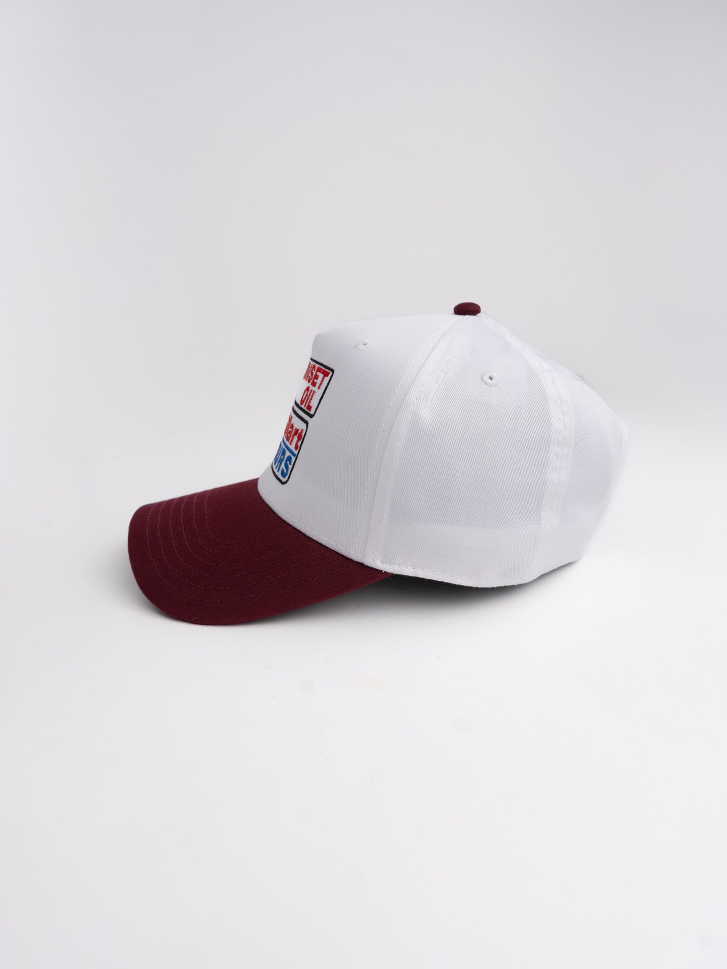 White/Burgundy Baseball Hat ™