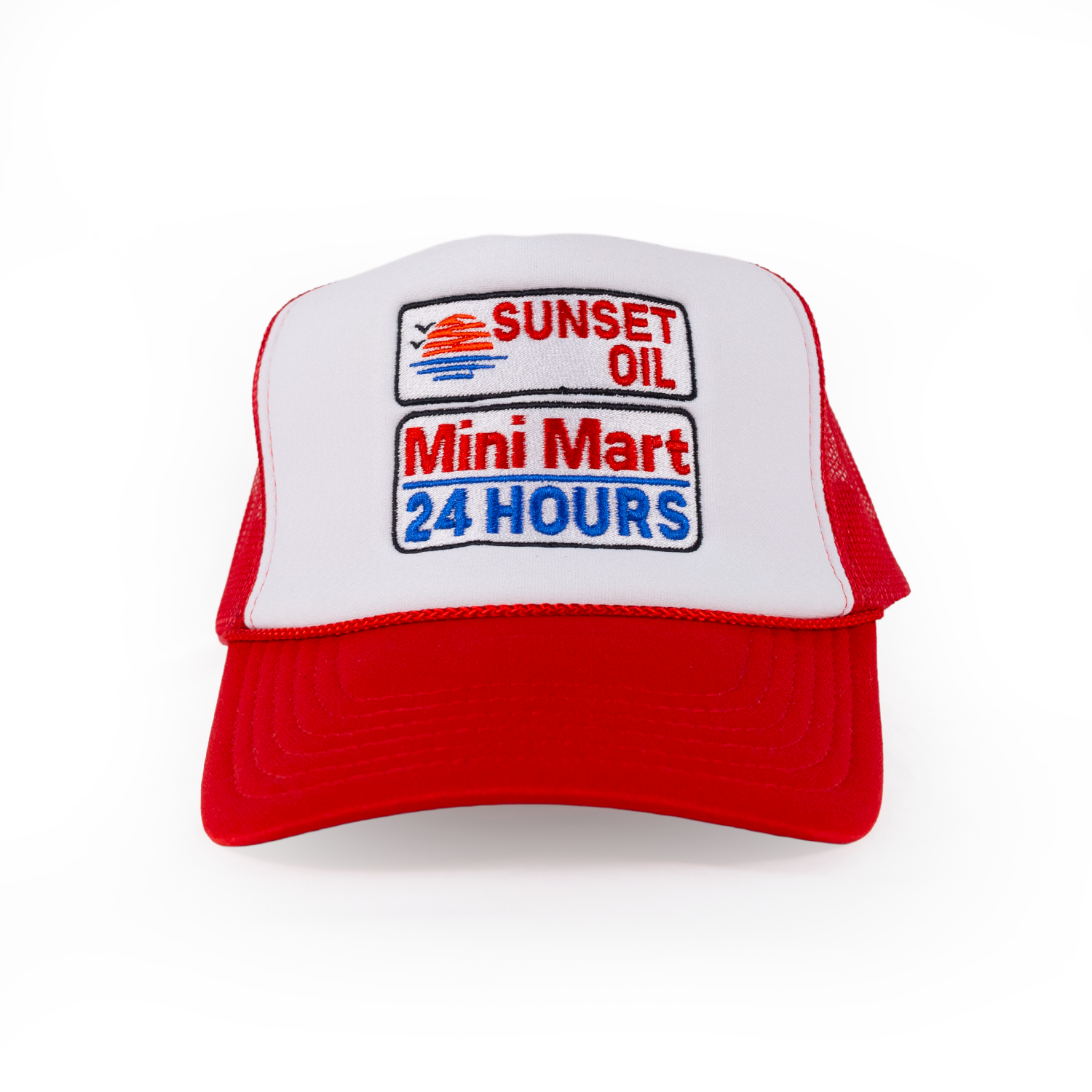 Sunset Oil Mini Mart Red/White/Red Trucker Fit