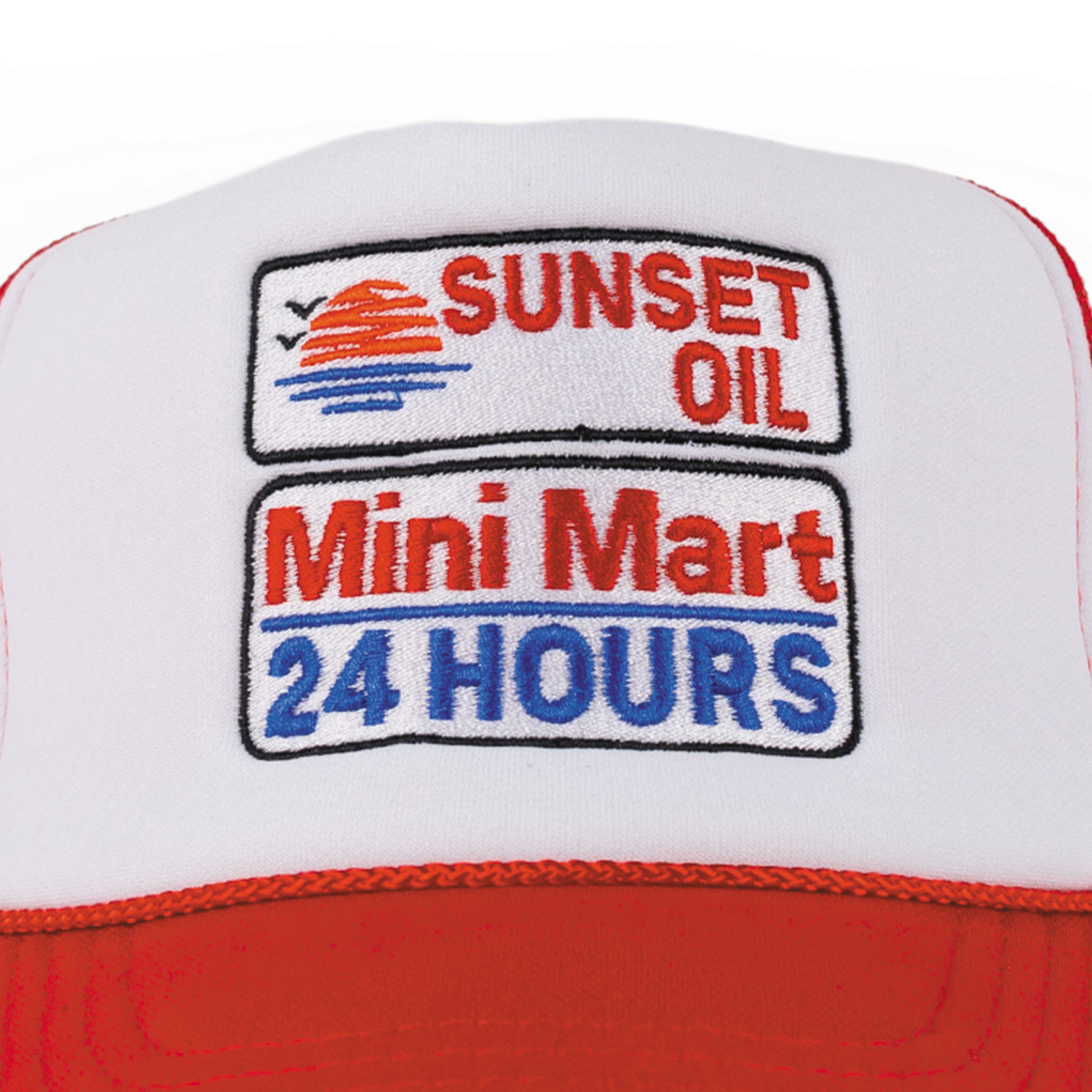 Sunset Oil Mini Mart Red/White/Red Trucker Fit