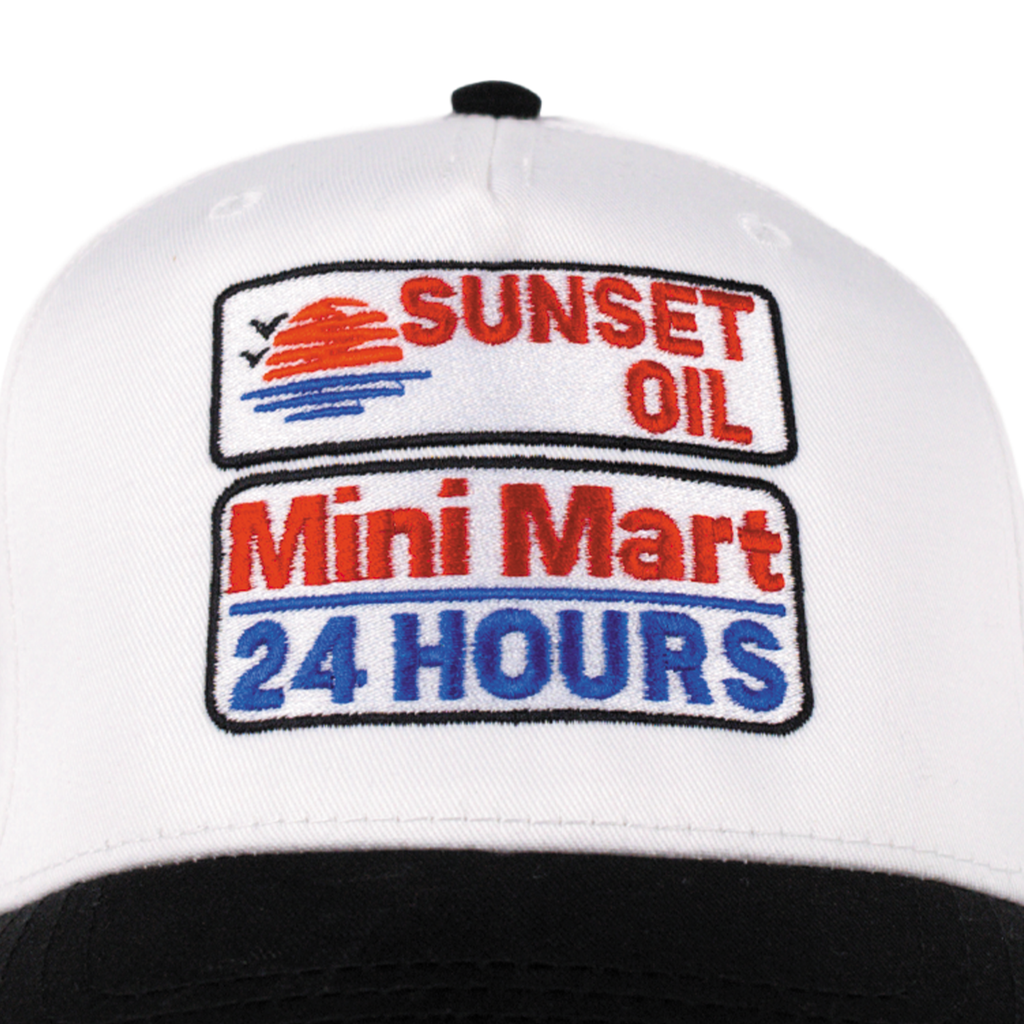 Sunset Oil Mini Mart Black/White Baseball Fit