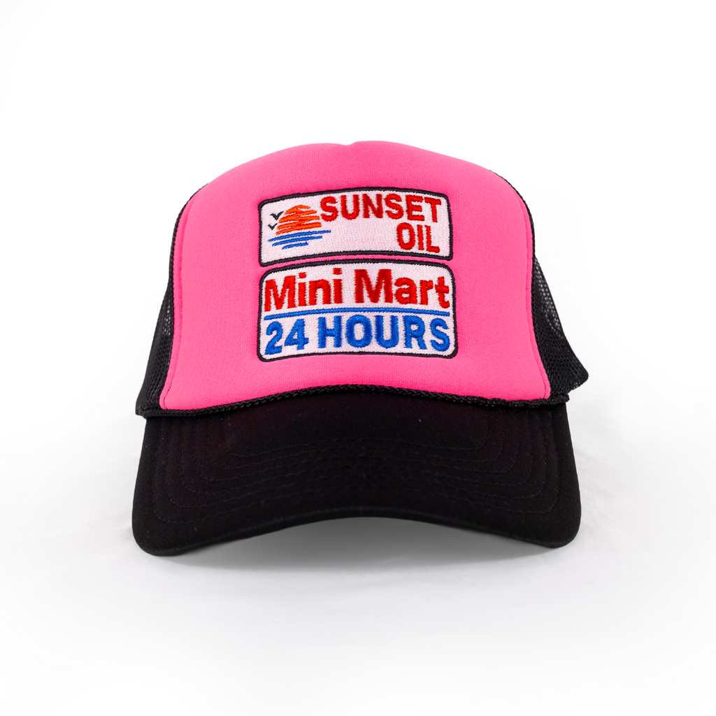 Sunset Oil Mini Mart Black/Neon Pink/Black Trucker Fit