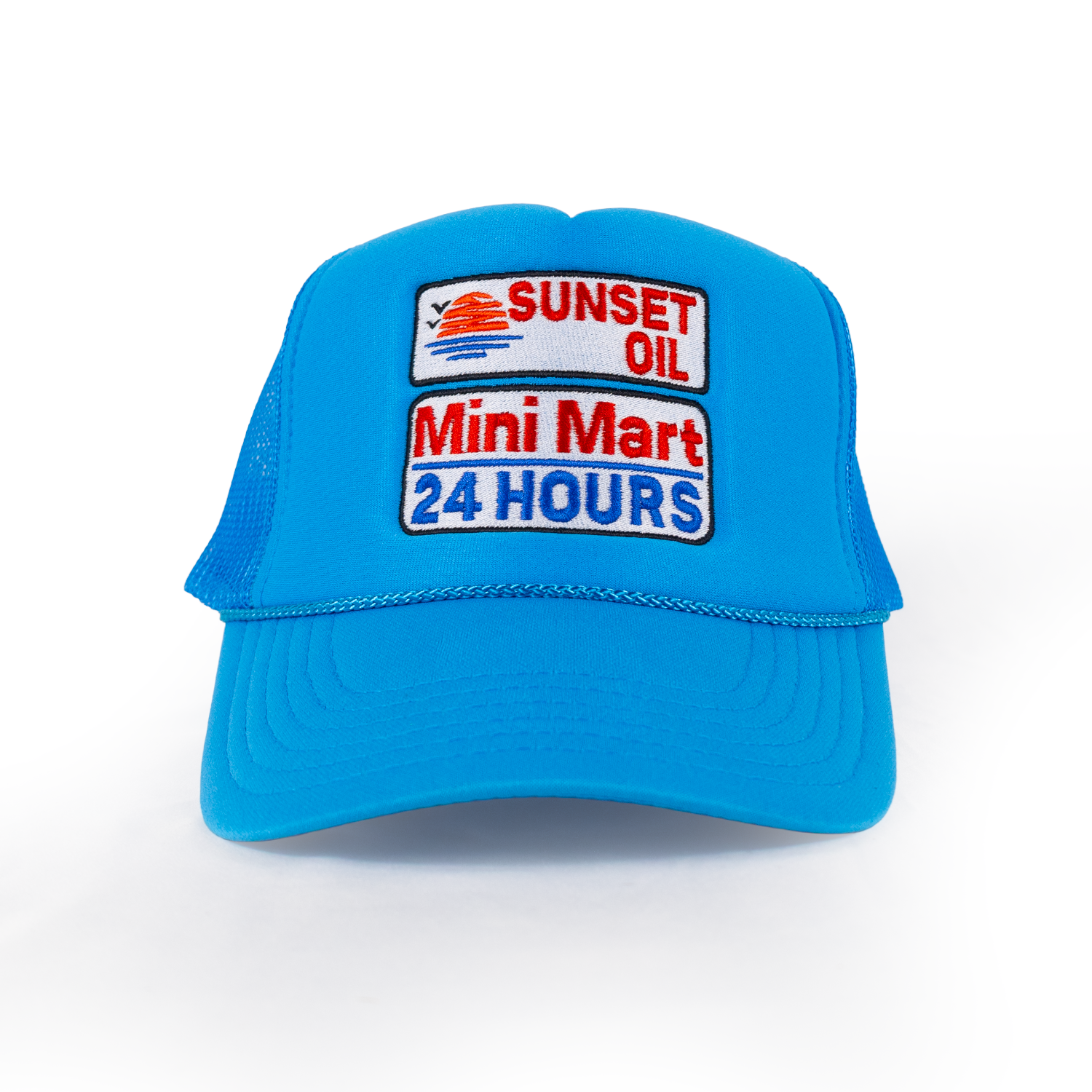 Sunset Oil Mini Mart Colbat Blue Trucker Fit