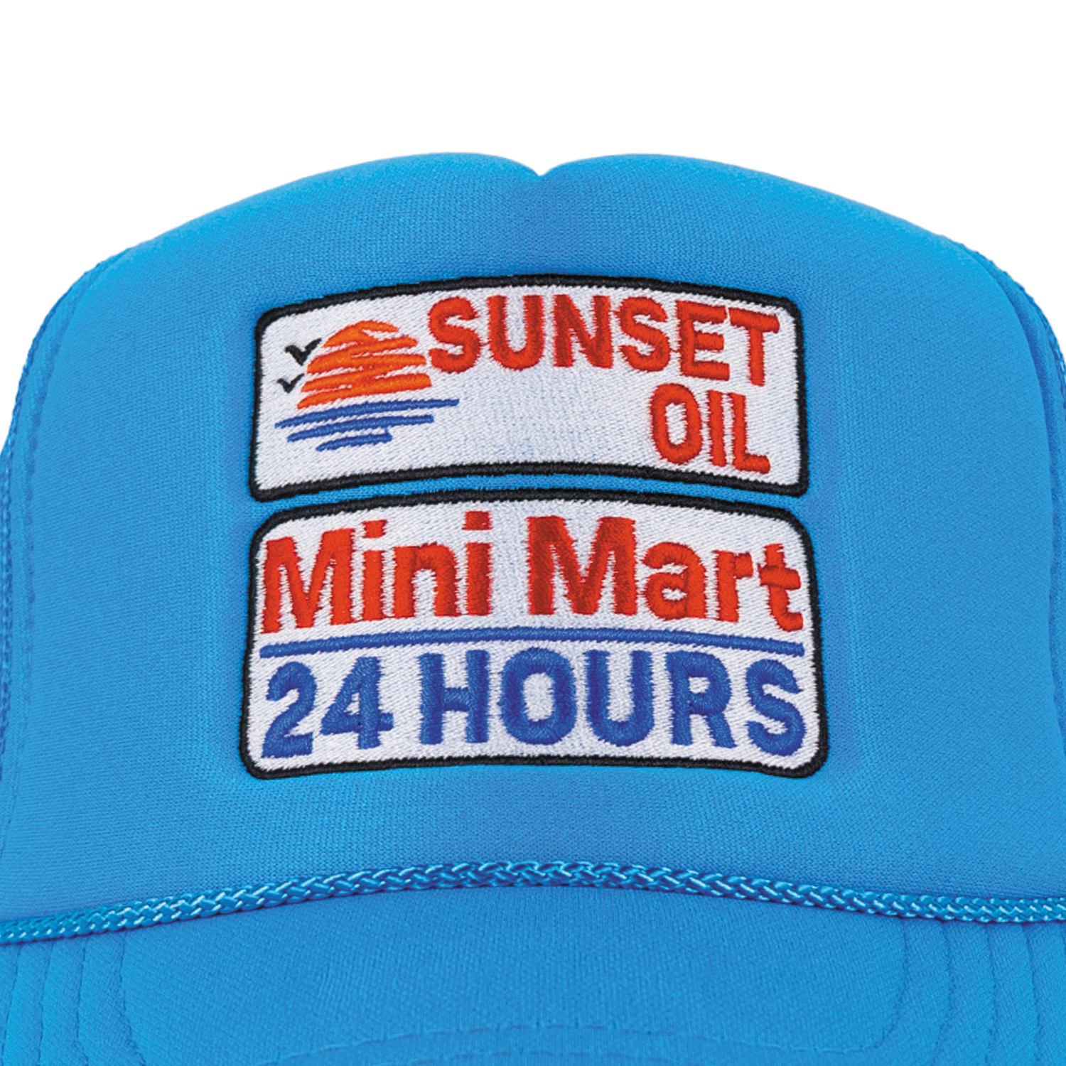 Sunset Oil Mini Mart Colbat Blue Trucker Fit