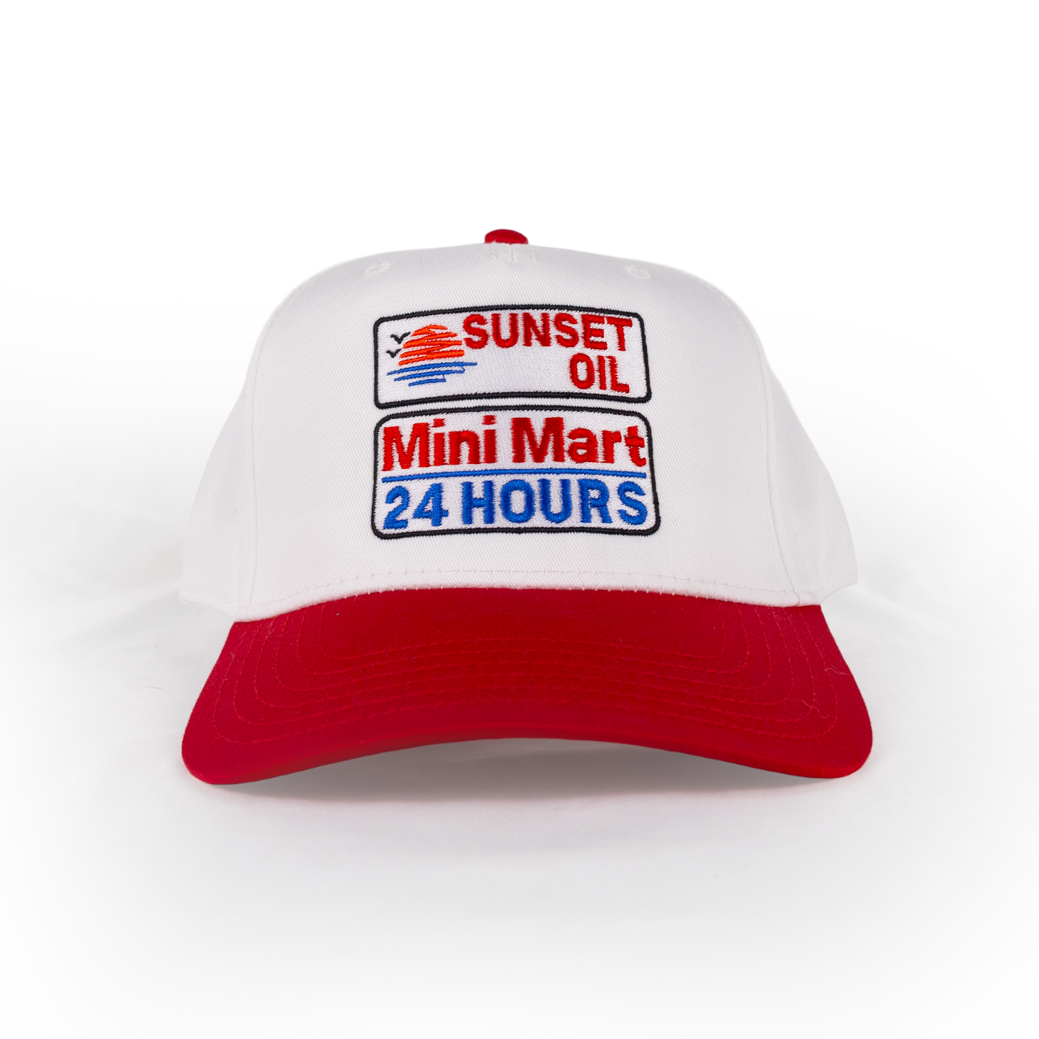 Sunset Oil Mini Mart Red/White Baseball Fit