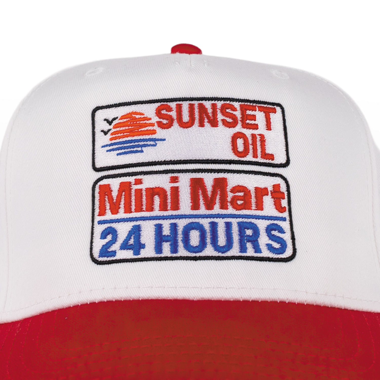 Sunset Oil Mini Mart Red/White Baseball Fit