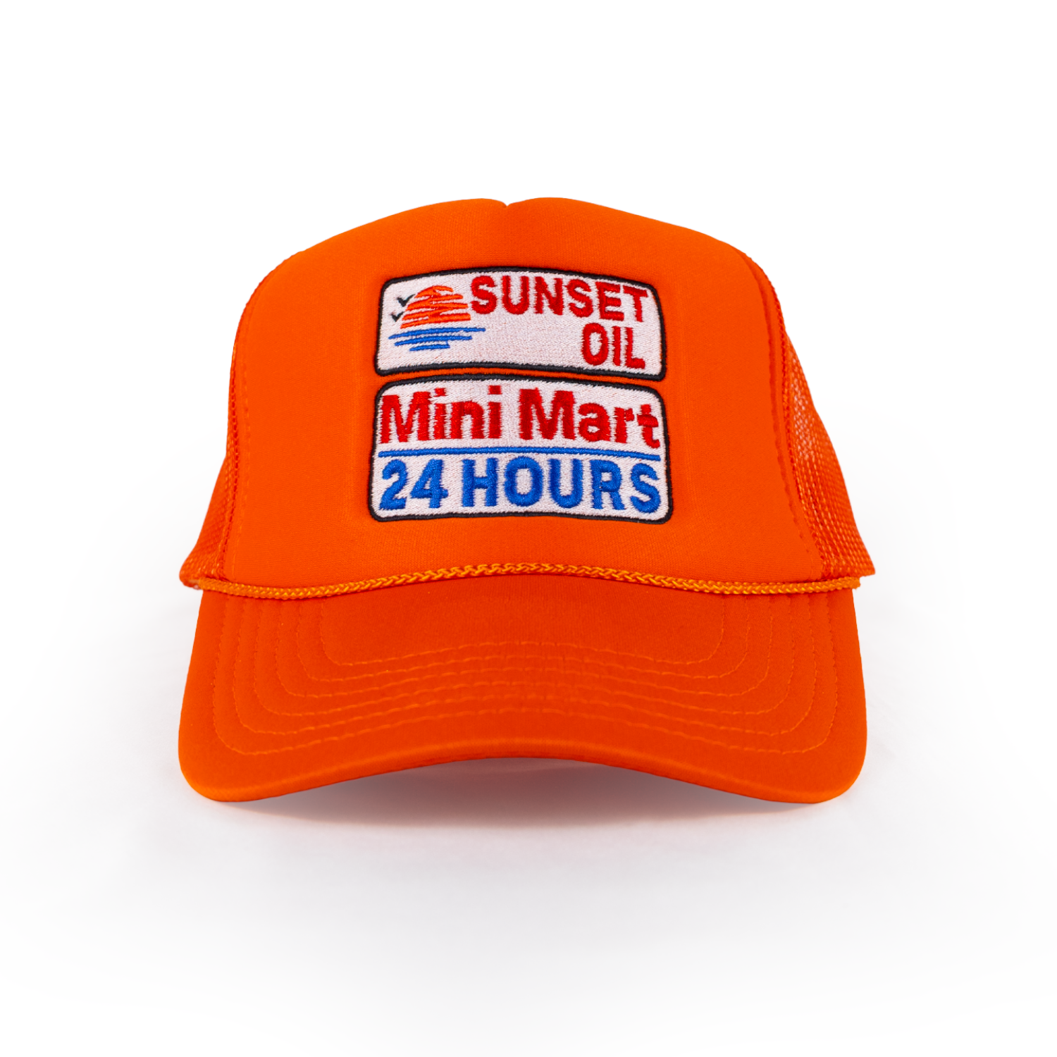 Sunset Oil Mini Mart Orange Trucker Fit
