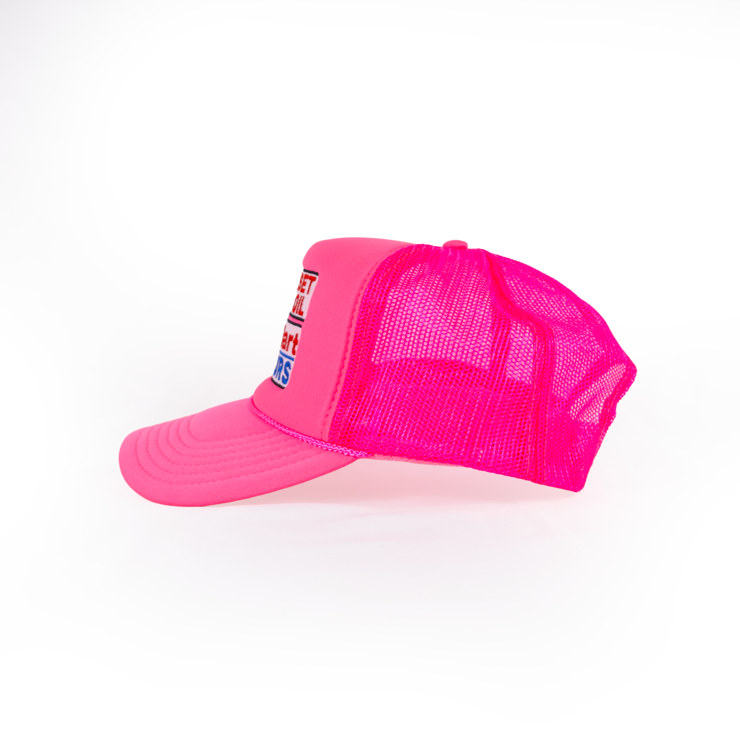 Sunset Oil Mini Mart Neon Pink Trucker Fit