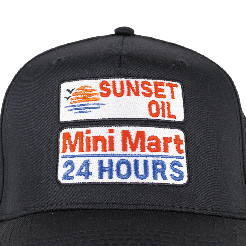 Sunset Oil Mini Mart Black Baseball Fit