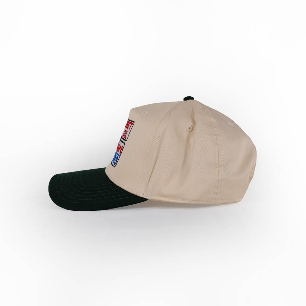 Sunset Oil Mini Mart Natural/Green Baseball Fit