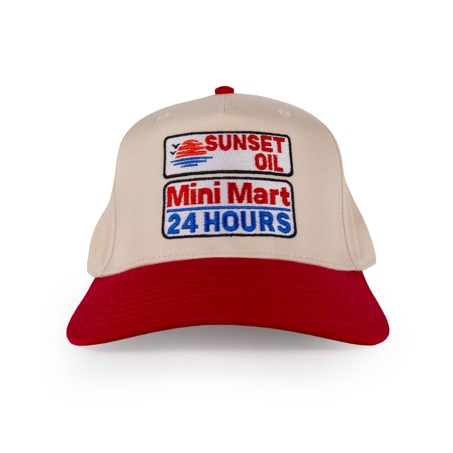 Sunset Oil Mini Mart Red/Natural Baseball Fit