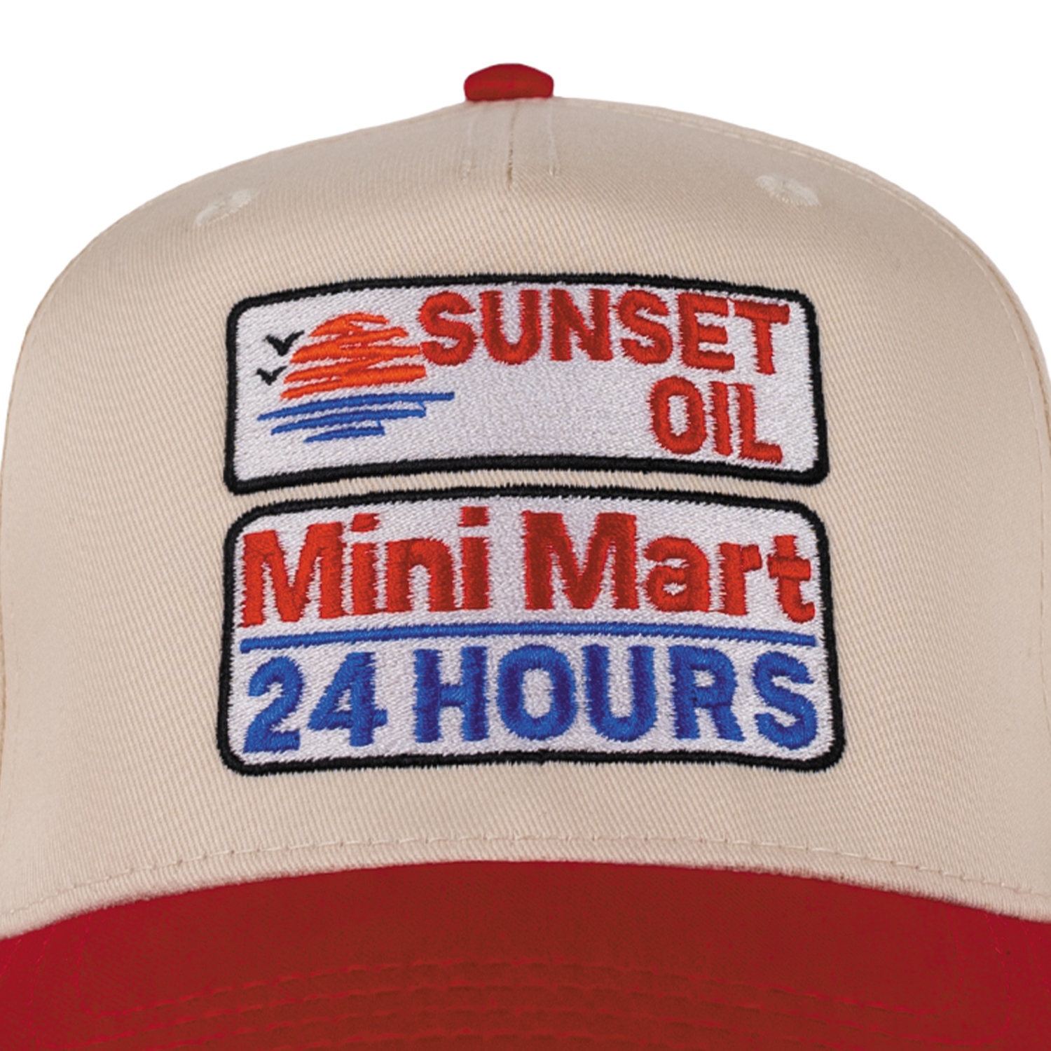 Sunset Oil Mini Mart Red/Natural Baseball Fit
