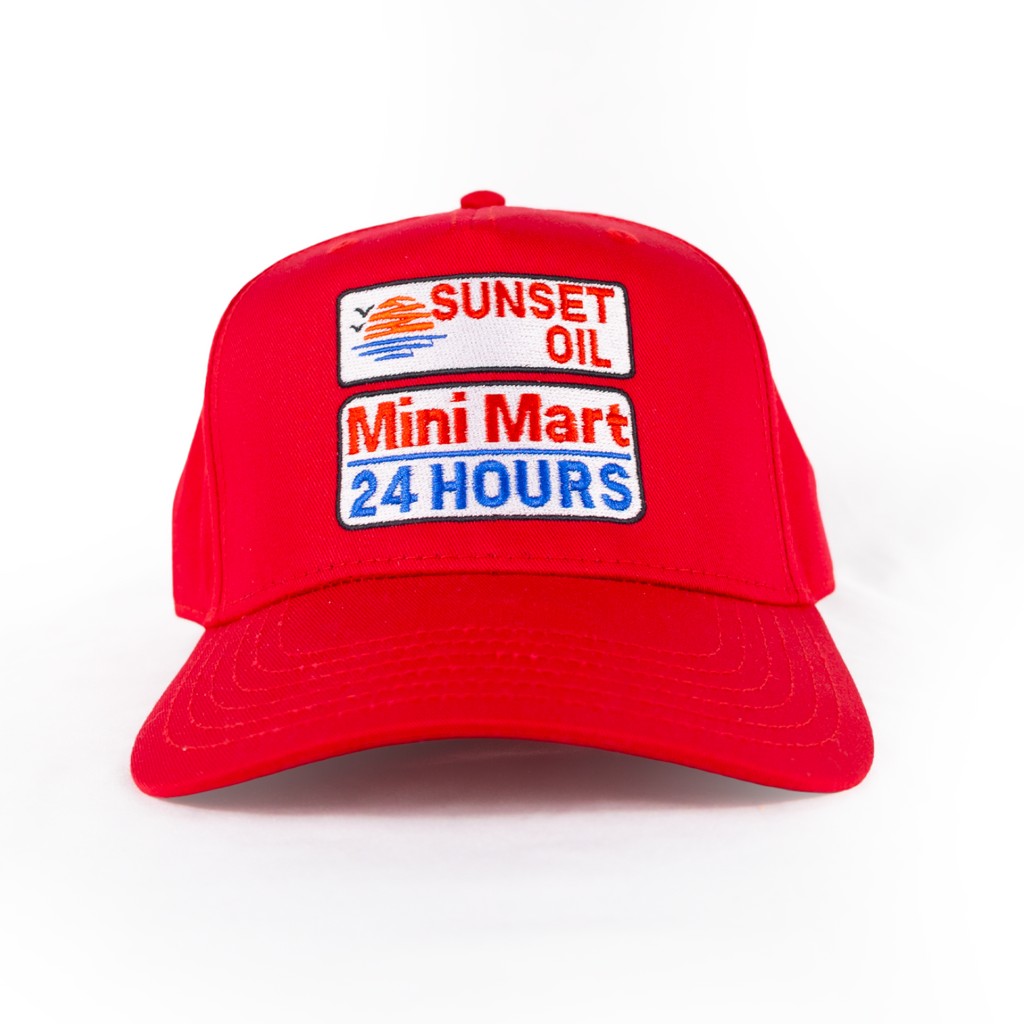 Sunset Oil Mini Mart Red baseball Fit