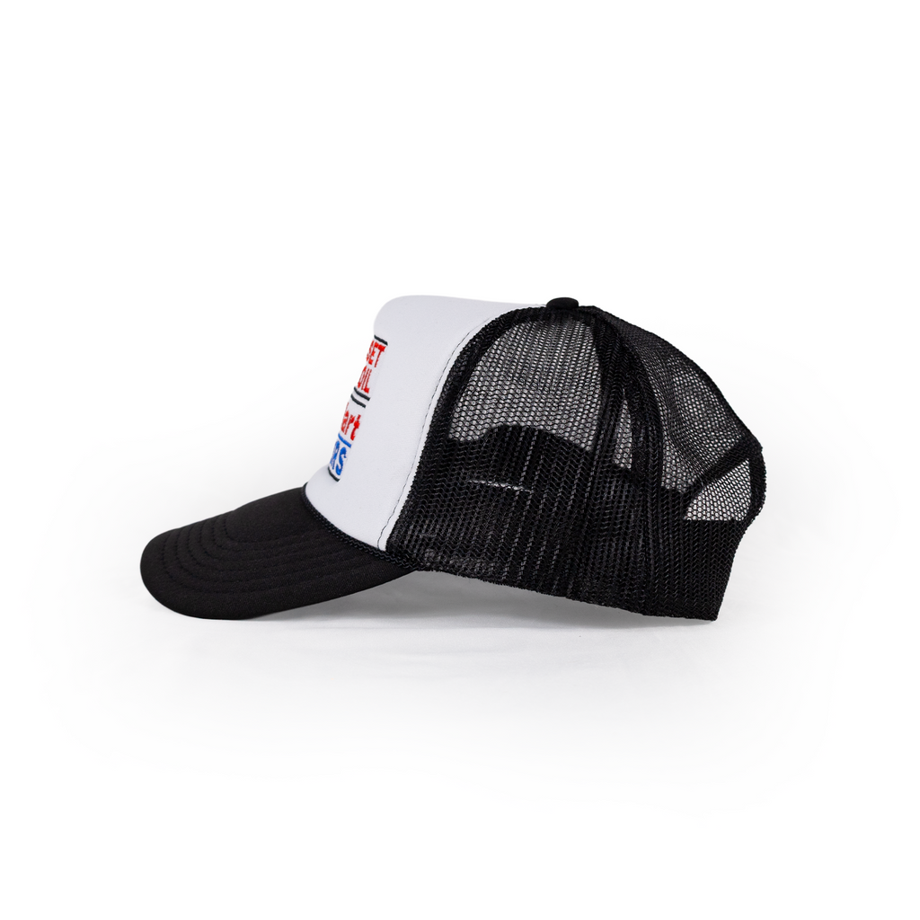 Sunset Oil Mini Mart Black/White/Black Trucker Hat