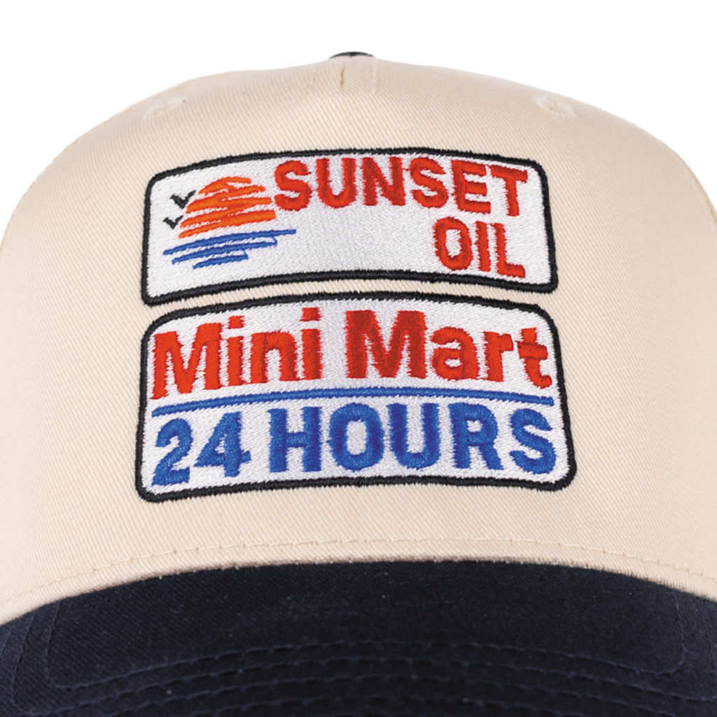 Sunset Oil Mini Mart Navy/Natural Baseball Fit
