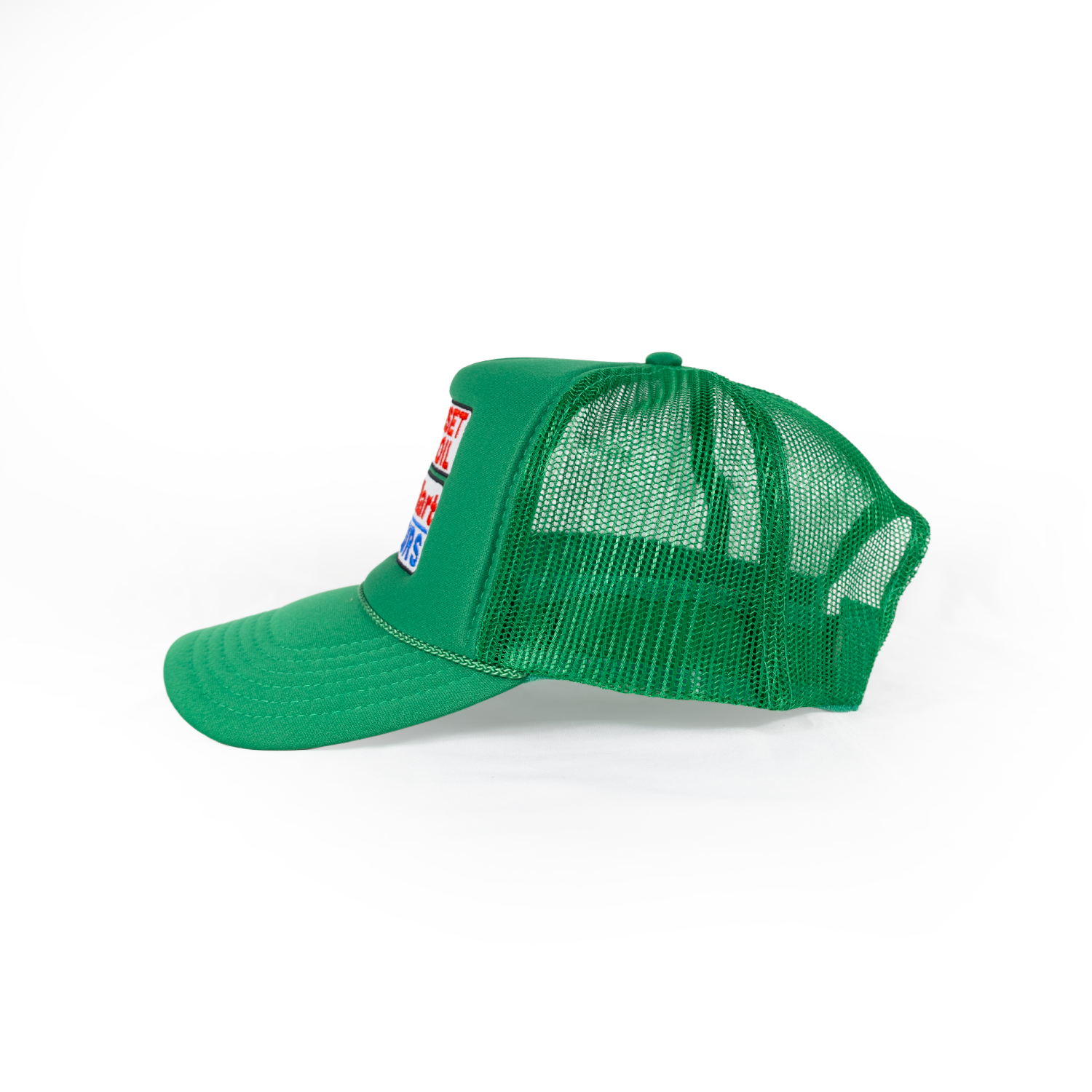Sunset Oil Mini Mart Kelly Green Trucker Fit