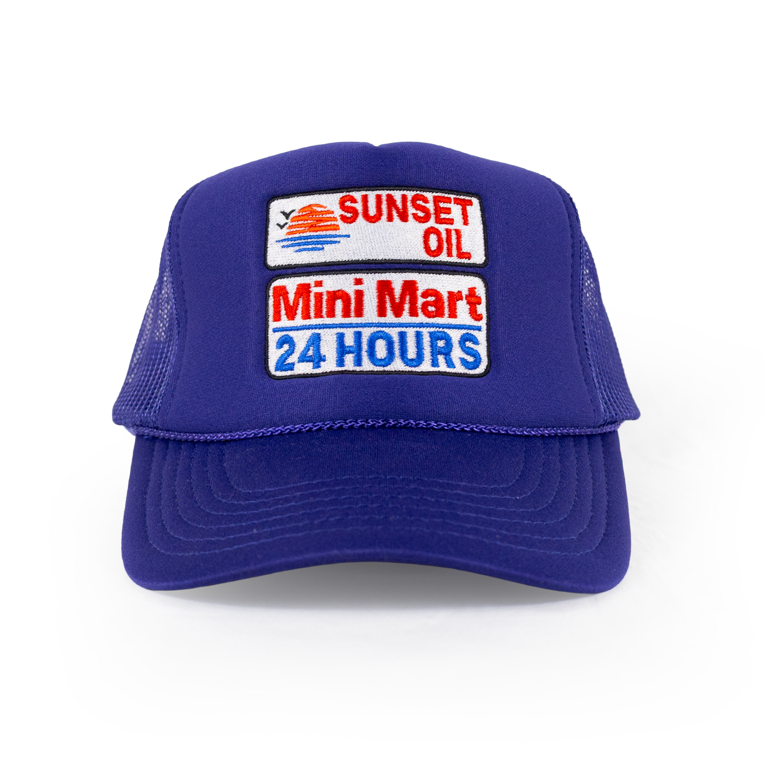 Sunset Oil Mini Mart Purple Trucker Fit
