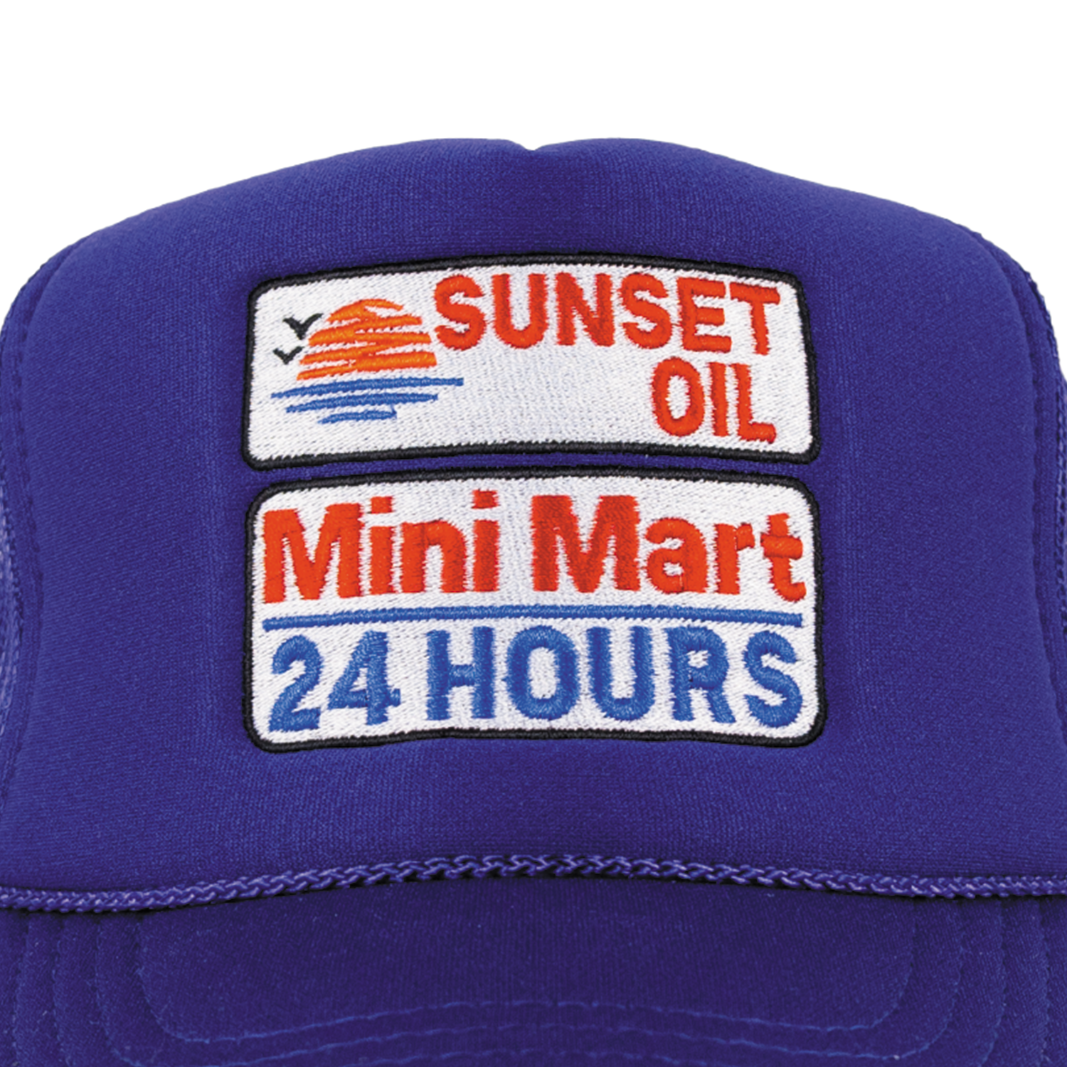 Sunset Oil Mini Mart Purple Trucker Fit