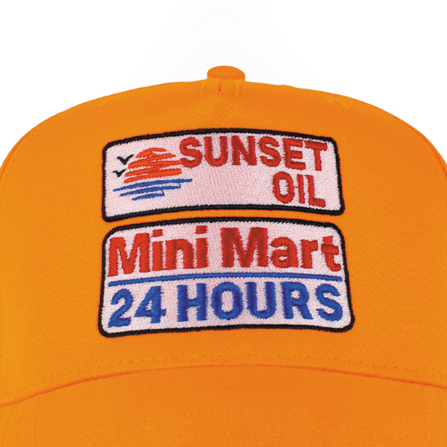 Sunset Oil Mini Mart Orange Baseball Fit