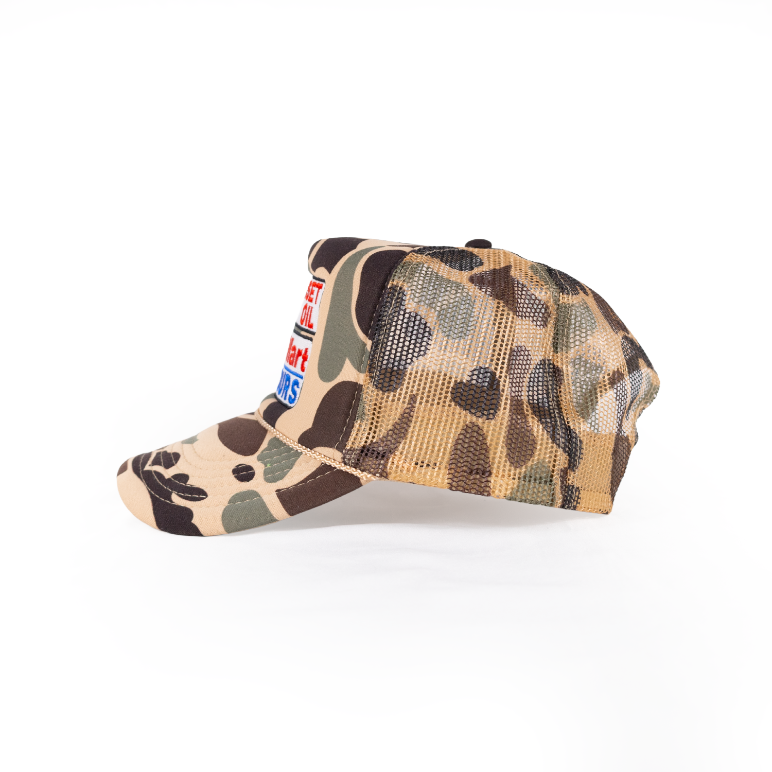 Sunset Oil Mini Mart Camo Trucker Fit