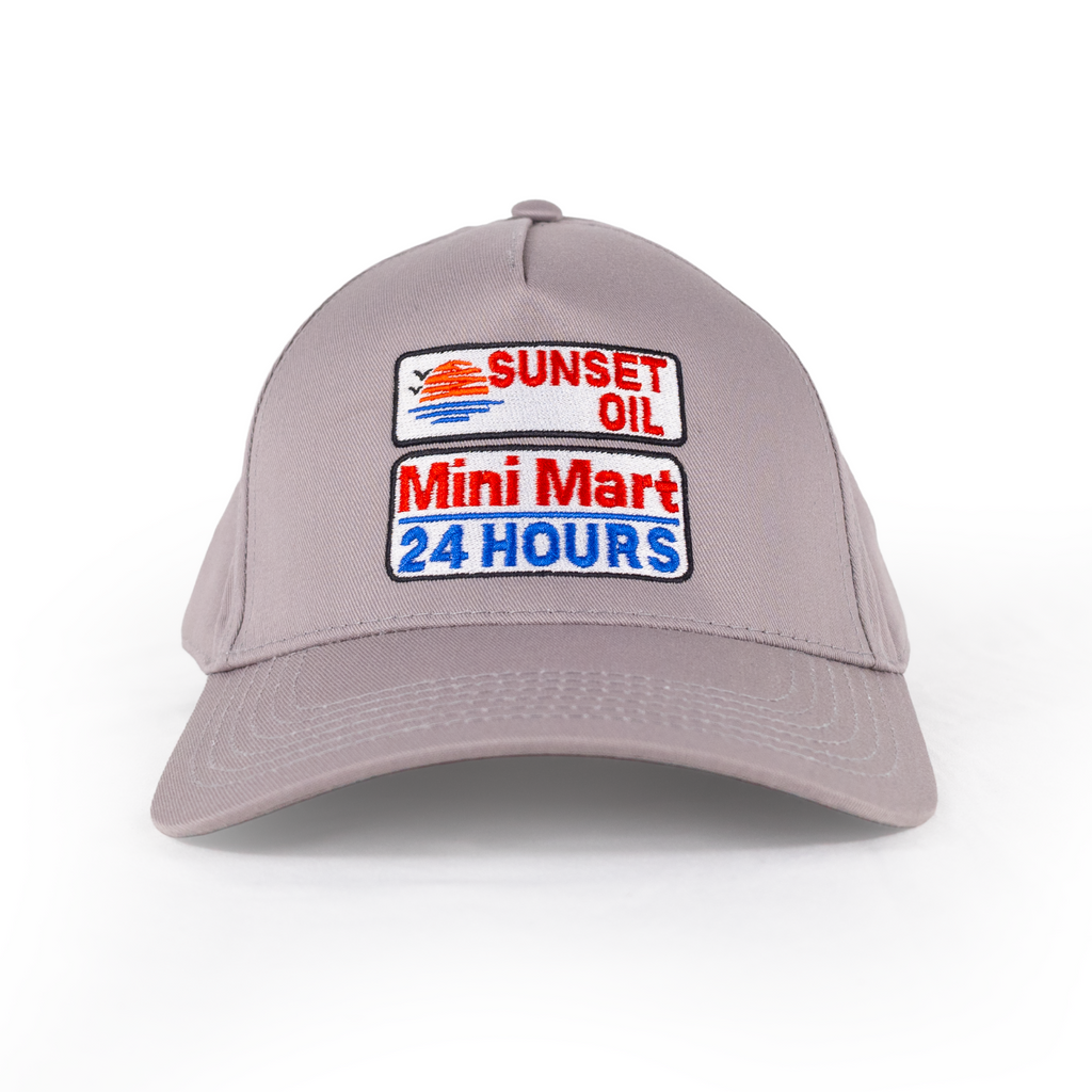 Sunset Oil Mini Mart Grey Baseball Fit