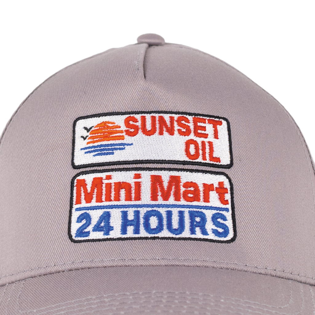 Sunset Oil Mini Mart Grey Baseball Fit