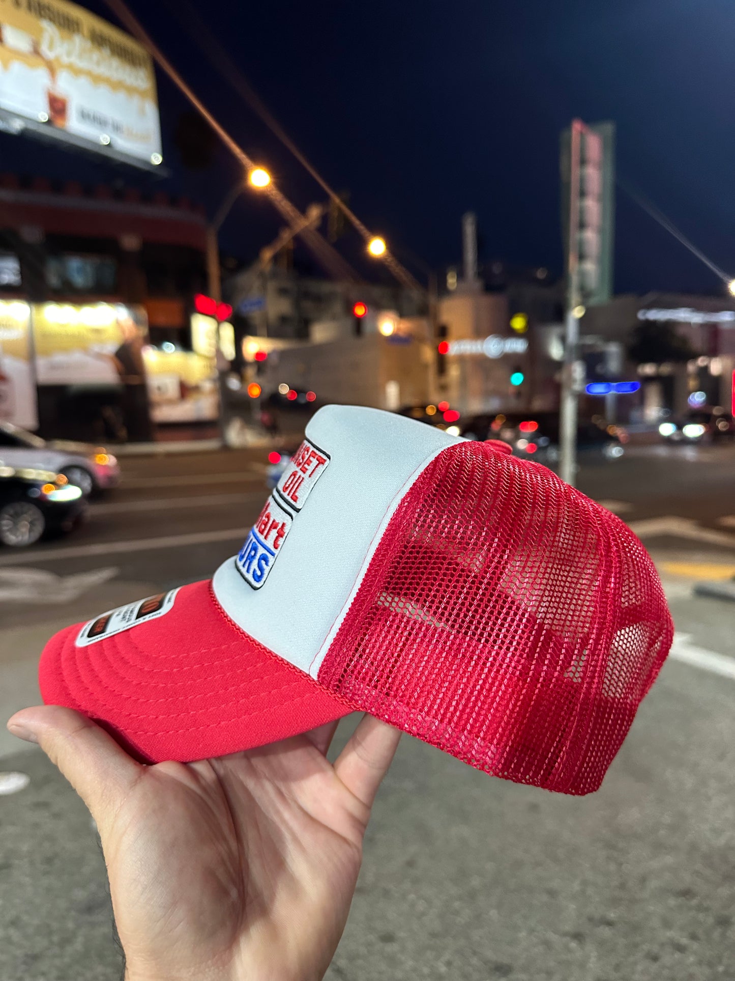 Sunset Oil Mini Mart Red/White/Res Trucker Hat