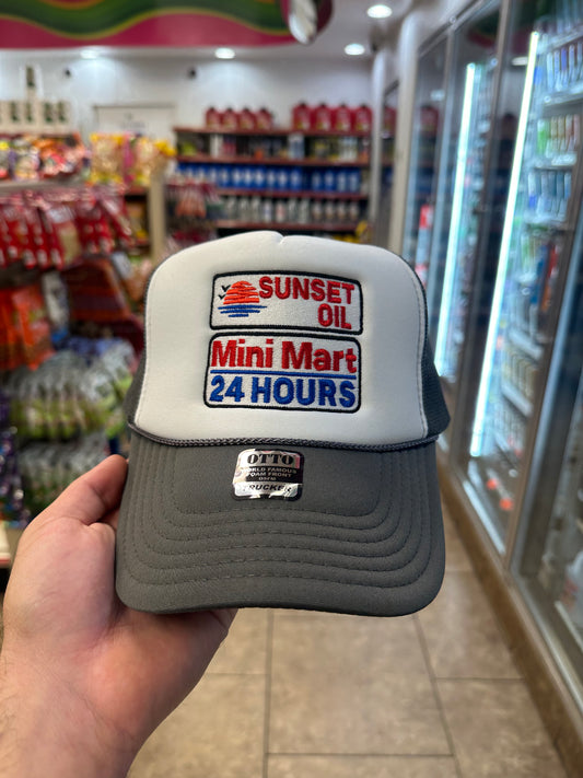 Sunset Oil Mini Mart Charcoal Grey/white/Charcoal Grey Trucker hat