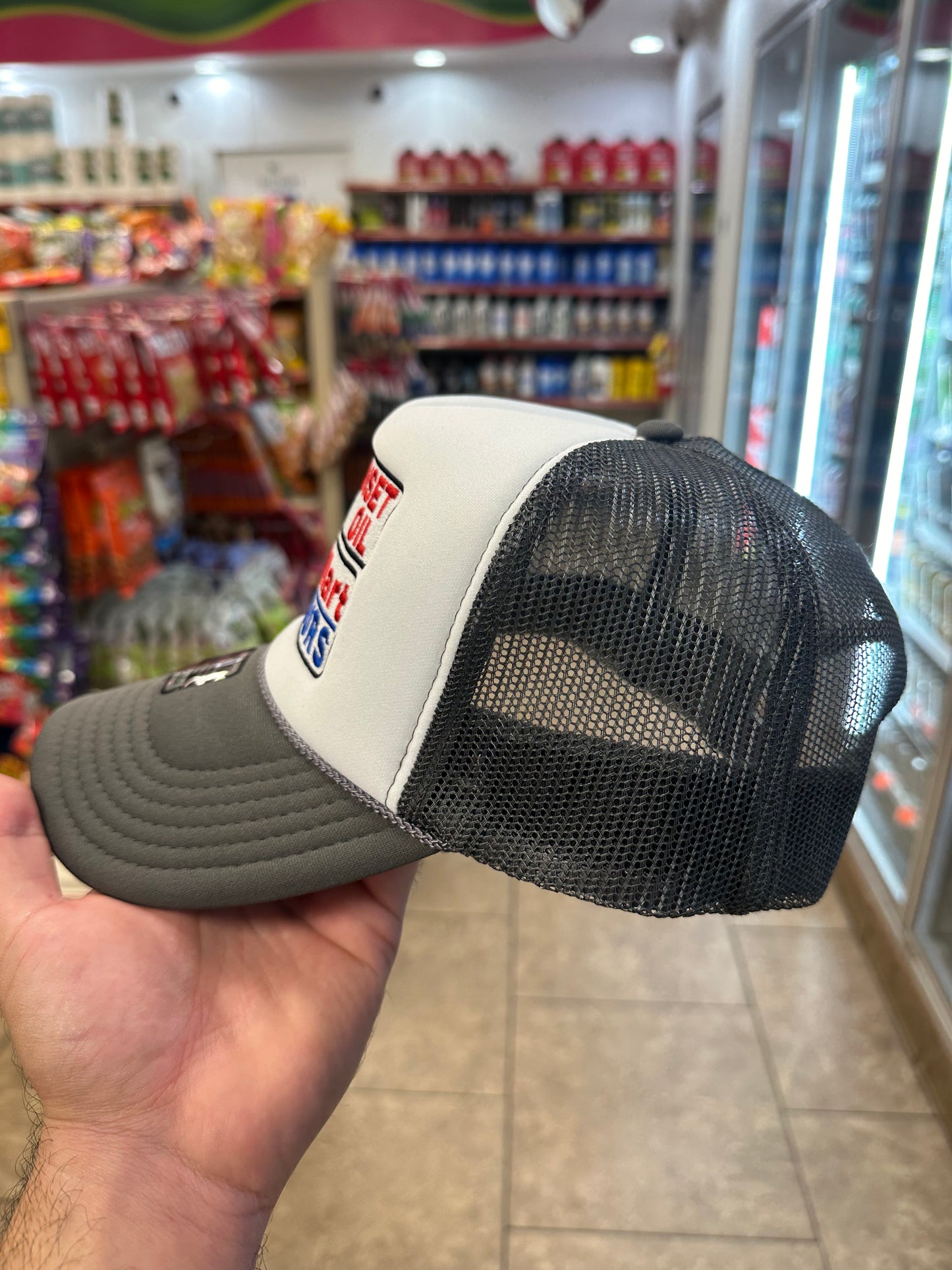 Sunset Oil Mini Mart Charcoal Grey/white/Charcoal Grey Trucker hat