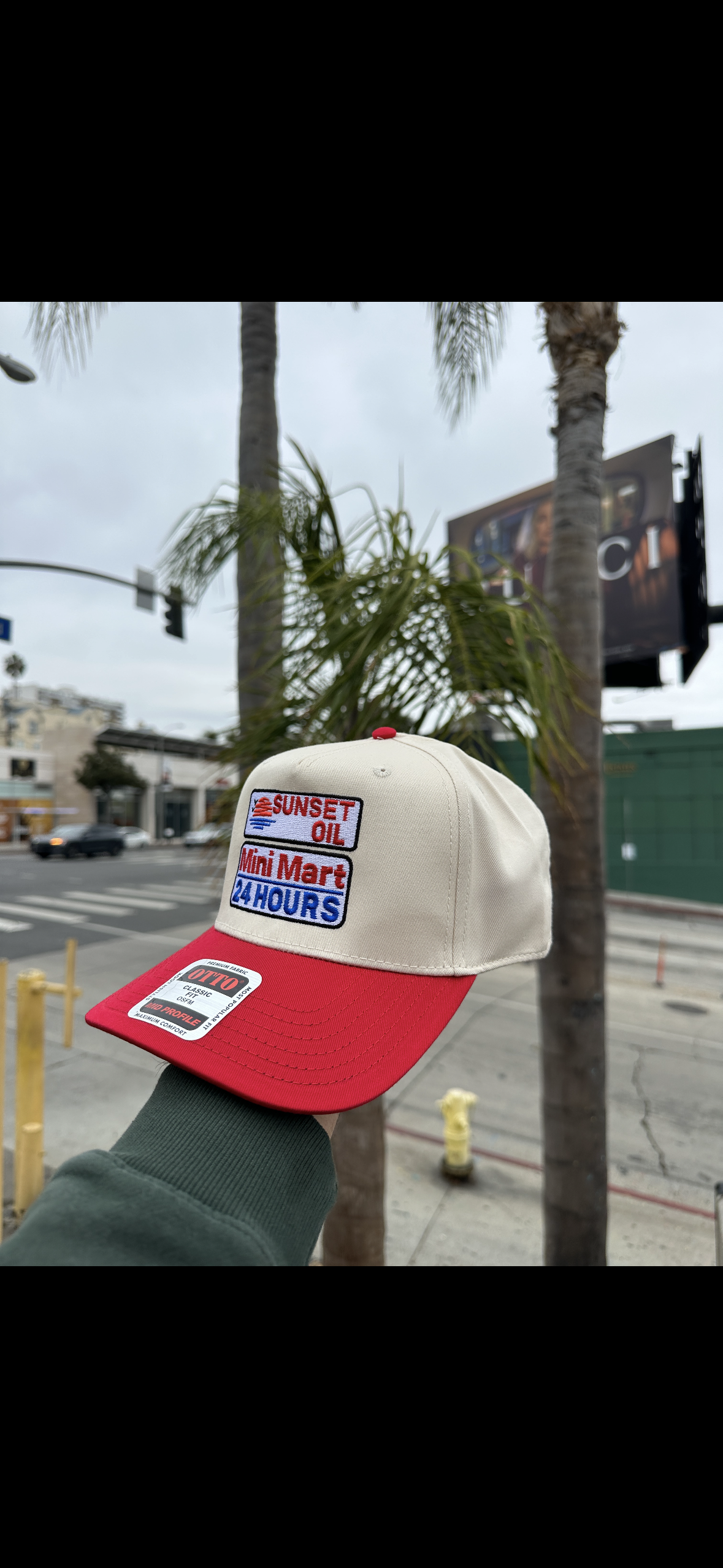 Sunset Oil Mini Mart Red/Natural Baseball Hat