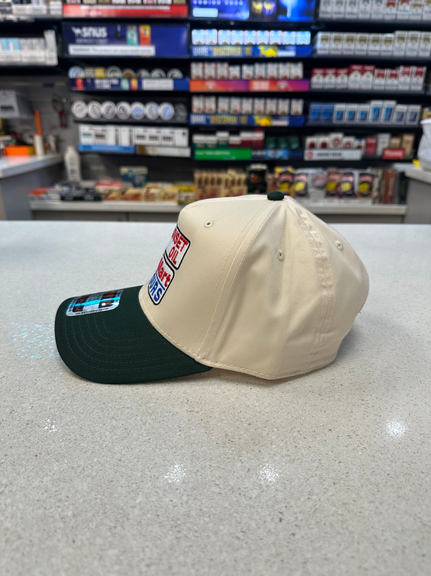 Sunset Oil Mini Mart Dark Green/Natural Baseball Hat